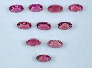 Turmalina Rosa Facetada de Forma Ovalada, Piedra Preciosa Suelta Calibrada, Lote para Fabricación de Joyería Natural - Product Image 2