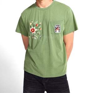 T-shirt brodé unisexe, prix raisonnable, meilleur design, grande taille, couleur unie, t-shirt brodé pour homme - Product Image 1