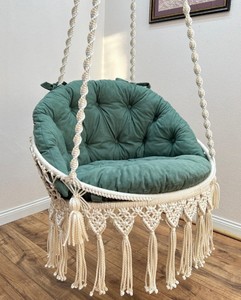 Silla colgante, columpio de macramé, silla columpio, silla colgante de macramé - Product Image 1