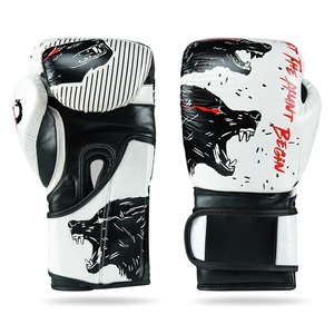 OEM Custom Design Premium Leather Boxing <b>Gloves</b> 15oz for Boxing Training with Adjustable Wrist Padding - Product Image 1
