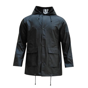 Waterproof Reversible Hooded Zipper Men's <b>Rain</b> Suit 2-Piece Set 100% Polyester Fashionable Travel <b>Jackets</b> Pants Customizable - Product Image 2
