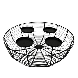 Portavelas de Alambre de Hierro Negro con Forma de Rueda de Bicicleta, Soporte para 4 Velas de Té, Decoración Duradera para el Hogar - Product Image 1