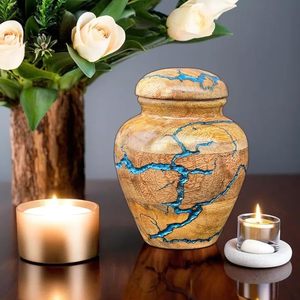 Urna Conmemorativa Artesanal de Madera para Cremación, Urna Funeraria para Cenizas - Product Image 2