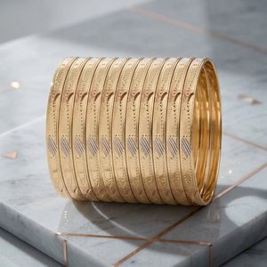 กำไลข้อมือชุบทองสามสี ORO-Z ขัดเงาอย่างดี ป้องกันการหมองคล้ำ เครื่องประดับผู้หญิงคุณภาพสูง ดีไซน์เนอร์แบรนด์ - Product Image 3