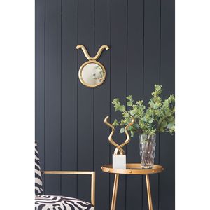 Specchio da Parete Rotondo Moderno Dorato 31,75 cm x 40,64 cm con Cornice in Alluminio per Ingresso, Soggiorno o Corridoio - Product Image 2