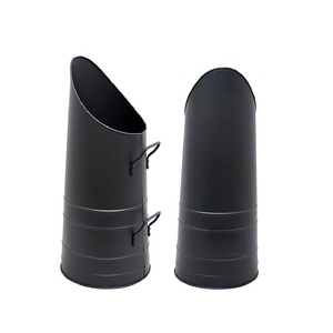Nouvelle Tendance : Seau à Cendres de Cheminée de Luxe en Fer Galvanisé Noir, Robuste, pour Bois de Chauffage, Taille, Forme et Couleur Personnalisables - Product Image 4