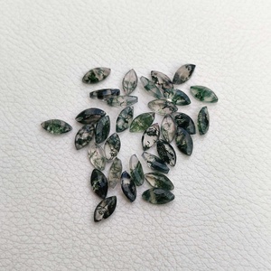 6mm 12mm ágata de musgo Natural facetado Marquesa corte piedras preciosas sueltas proveedor al por mayor piedra de ágata verde más vendida lista para enviar - Product Image 1