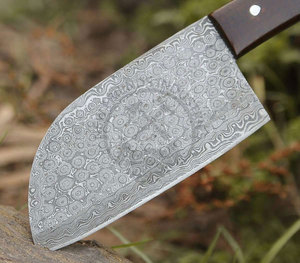 มีดครัวดาบเหล็กดามัสกัสแบบสั่งทำพิเศษ ยี่ห้อใหม่ยอดนิยม ขนาดใบมีด 7 นิ้ว ด้ามไมคาร์ต้า ใช้งานได้ทั้งสองมือ ผิวลายหยดน้ำ - Product Image 4