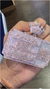 Colgante de Moissanita Personalizado de Moda S925 Oro 10K con Incrustaciones de Diamantes D VVS Estilo Hiphop, Pasa Prueba de Diamante, Joyería de Moissanita - Product Image 5