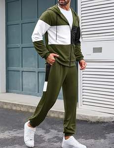 Ensemble de survêtement 2 pièces pour homme, pantalon de jogging doré style grec, pull zippé et pantalon assorti pour l'entraînement - Product Image 5