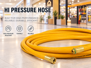 Manguera de PVC de Alta Presión KARYON, 13mm DI, 21mm DE, Rollo de 100m, Flexible, Amarilla, Reforzada, para Compresor de Aire y Herramientas Neumáticas - Product Image 1