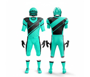 Tenue d'équipe de football américain personnalisée – Maillot et pantalon |   Ensemble de football avec maillot et pantalon |   Vêtements de sport en polyester respirant - Product Image 5