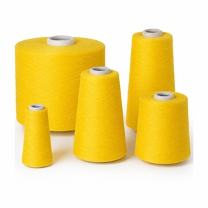 Yellow 100% Cotton Ring Spun Yarn for Textile Weaving Moisture Absorbent is made Premium Quality in India - Product Image 1