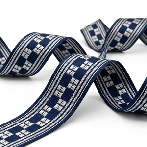 ริบบิ้นผ้าเมทัลลิกสีแดงเลือดหมูขนาด 25 มม. ลายเส้นสีเงิน ของบริษัทนีลกามัล อินดัสทรีส์ สำหรับตกแต่งเสื้อผ้าและเครื่องประดับ - Product Image 1