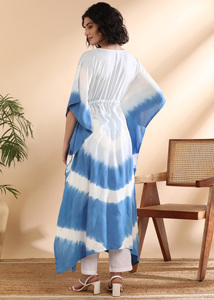 High Quality Designer Rayon <b>Kaftan</b> Tie Dyed <b>Summer</b> Daily Wear Regular Fit Sweetheart neck at Best Price by Supplier - Product Image 5