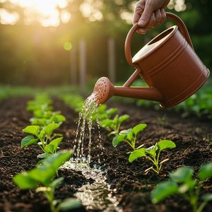 Arrosoir de jardin élégant en métal avec long bec, pot d'arrosage pour plantes d'intérieur, balcon et pots de fleurs - Product Image 1