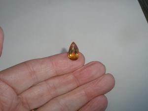 พลอยซิทรินธรรมชาติทรงลูกแพร์ 16 x 10 มม. แท้ 100% รับรองโดยบุคคลที่สาม สีเขียว สำหรับทำเครื่องประดับ พร้อมเอฟเฟกต์รูปดาว - Product Image 3