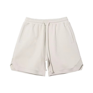 Shorts Bermuda Homme Couleur Unie avec Cordon de Serrage Taille Mi-Haute Respirant Décontracté Sportif en Tissu Tricoté Polyester avec Poches - Product Image 2