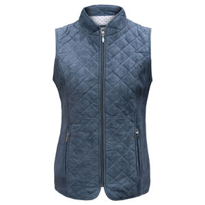 Chaleco de mujer con logo personalizado 2026, cuello en V, sin mangas, nueva llegada, cuello alto, ligero, con cremallera, acolchado, para invierno - Product Image 1