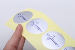 Custom Writable Customizable Silver Foil <b>Paper</b> Holiday Stickers for Gift Packaging Candle Favors & Party Crafts - Product Image 2