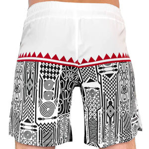 <b>Mens</b> Black <b>White</b> Tribal Print MMA <b>Shorts</b> Regular Fit Moisture Wicking Polyester Lightweight Training Sports <b>Shorts</b> for Mixed - Product Image 6