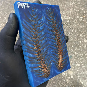 Plaques de manche de couteau en résine faite main, motif cône de pin, matériau de luxe pour poignée de couteau EDC, pour fabricants de couteaux - Product Image 2