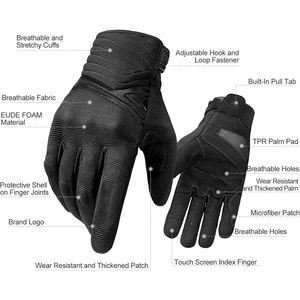 Gants de moto haut de gamme en polyester et nylon, imperméables, compatibles écran tactile, antidérapants, entièrement recouverts de polyuréthane, unisexes, pour la course et le sport - Product Image 3