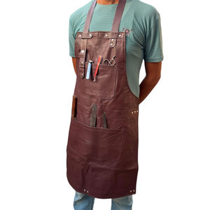 Tablier en cuir véritable personnalisable de qualité supérieure LEMBRO INDUSTRY avec poches, pour boucher, barbier, chef, vêtements de travail de cuisine, fabriqué au Pakistan - Product Image 6