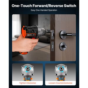 Kit de visseuse à chocs sans fil 12 V avec moteur sans balais, embout de 1/4 pouce, vitesse maximale de 3000 tr/min, accessoires d'outils électriques avec chargeur de batterie - Product Image 2