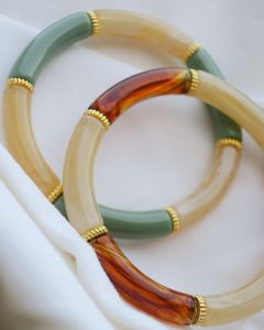 Handmade <b>Resin</b> Bangles for Women Colorful Fashion Bracelets Lightweight Jewelry Accessories - Product Image 4