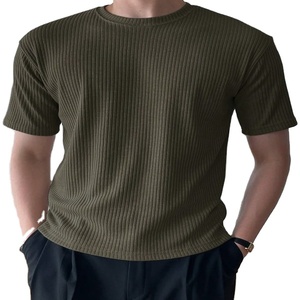 T-shirt à capuche décontracté pour homme de qualité supérieure, 100% coton, manches régulières, couleur unie, qualité d'exportation, tee-shirt vierge lavé - Product Image 2