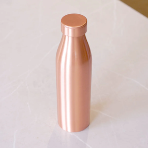 Premium 100% Pure Copper Drinking <b>Bottle</b> Handmade Leak Proof Copper Water <b>Flask</b> Ayurvedic Wellness <b>Bottle</b> for Yoga Gym Office - Product Image 6