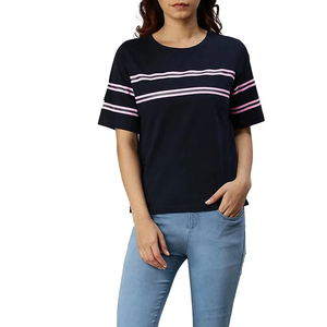 Wholesale Custom Half Sleeve Women T-Shirt Summer Plain Design Soft Cotton High Quality Comfortable Fit Pakistan - Product Image 3