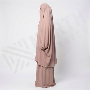 Robe Abaya Moderne Élégante en Tissu Premium pour Femmes Musulmanes, Faible MOQ, Vente en Gros, Fabricant OEM, Jilbab de Prière, Couleur Personnalisée - Product Image 3