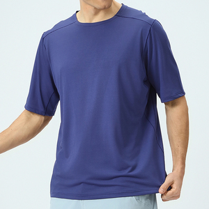Outdoor Yellow Summer Color 100% Cotton Front Breathable Quick Dry Short Sleeve <b>Plain</b> <b>Tshirt</b> for Printing Wholesale Men's <b>Tshirt</b> - Product Image 4