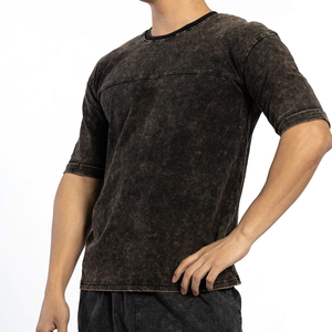 T-shirt Homme Nouvelle Collection 2026 Effet Délavé Acide – Coton Polyester Haute Qualité – Faible MOQ – Vente en Gros - Product Image 3