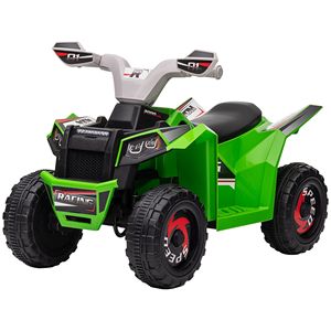 Auto Elettrica Giocattolo Verde 6V per Bambini da 18-36 Mesi, Movimento Avanti e Indietro, Ruote Resistenti all'Usura - Product Image 1