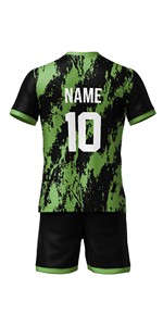 Maillot de football pour enfants personnalisé 100% polyester, pas cher, à séchage rapide, respirant, ensembles de shorts et maillots de football pour enfants - Product Image 2