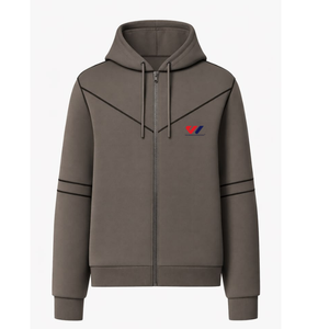 Sweat-shirt à capuche en molleton bordeaux pour homme avec poche avant, coupe classique, streetwear d'hiver - Product Image 5