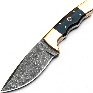 Short <b>Sign</b> High OEM Custom DIY Handmade Damascus Steel Non-Adjustable 9-Inch 2mm Thick Multi-Functional Skinner Knife Resin Hand - Product Image 2