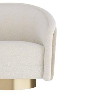 Sillón Nórdico Moderno Ecológico Plegable Tapizado en Terciopelo con Estructura de Madera para Sala de Estar y Oficina en Casa, Silla Giratoria Decorativa - Product Image 4