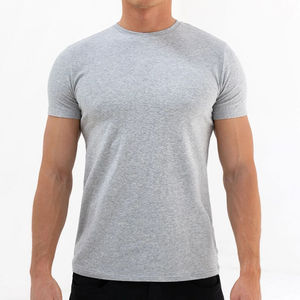 เสื้อยืดออกกำลังกายผู้ชาย โพลีเอสเตอร์/คอตตอน 200 กรัม พิมพ์ลายโลโก้ด้านหน้า แห้งเร็ว ระบายอากาศดี เหมาะสำหรับเล่นกีฬา ฟิตเนส วิ่ง คุณภาพสูง - Product Image 3