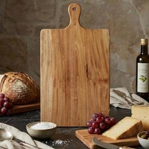 Tabla de cortar de madera de ginkgo maciza con logo personalizado, bonita y grande, para pan, verduras, pizza, cocina, picar y cortar. - Product Image 1