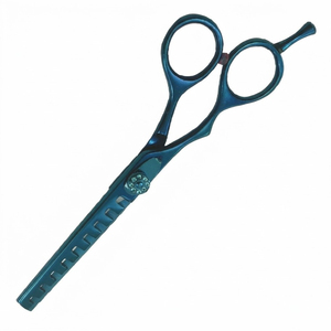 Professional Blue Thinning Hair Scissors Straight Cuticle Facing Barber Salon <b>Shears</b> Stainless Steel Cutting Tool - Product Image 4