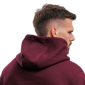 Sweat à capuche bordeaux décontracté en polaire pour homme, à manches longues, idéal pour le sport et l'hiver - Product Image 4