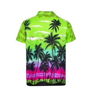 เสื้อเชิ้ตฮาวายชายหาดฤดูร้อนแบบกระดุมพิมพ์ลายตามสั่งขายส่งสำหรับผู้ชาย เสื้อผ้าลำลองฮาวาย ไซส์ใหญ่ กันลม ระบายอากาศได้ดี - Product Image 4