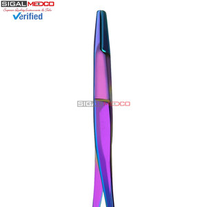 Porte-aiguille de précision 7,5 pouces arc-en-ciel pour manipulation et suture des aiguilles, en acier inoxydable, instrument ophtalmique multicolore - Product Image 3