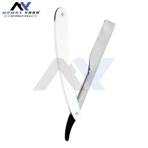 Navaja de afeitar de acero inoxidable de un solo filo con bloqueo deslizante para barbería y salón, herramienta para el cuidado de cabello, cejas y barba - Product Image 3