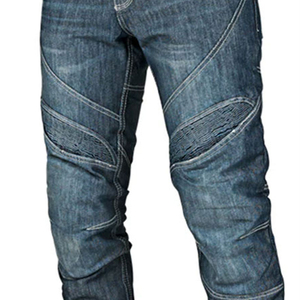 Pantalon en jean unisexe de haute qualité, respirant, personnalisé pour la moto, avec protections en Kevlar pour la course - Product Image 4
