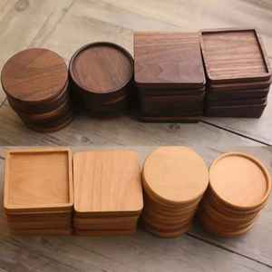 Sous-verres ronds en bois d'acacia : protection des comptoirs et surfaces contre les traces d'eau ou les dommages – Cadeau de déménagement, décoration intérieure - Product Image 6